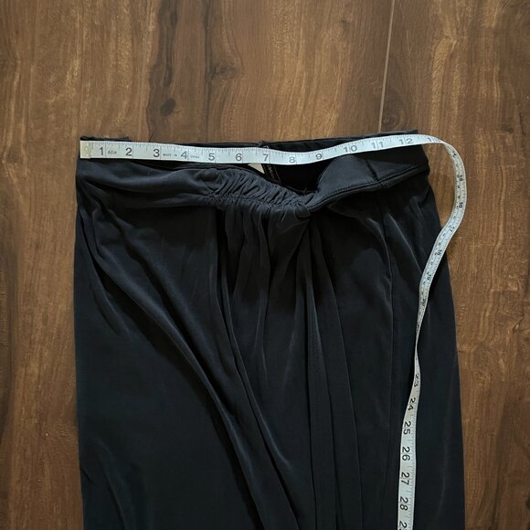 BCBG Max Azria Black Wrap Maxi Skirt Resort witchy whimsigoth goth grunge - Picture 9 of 9